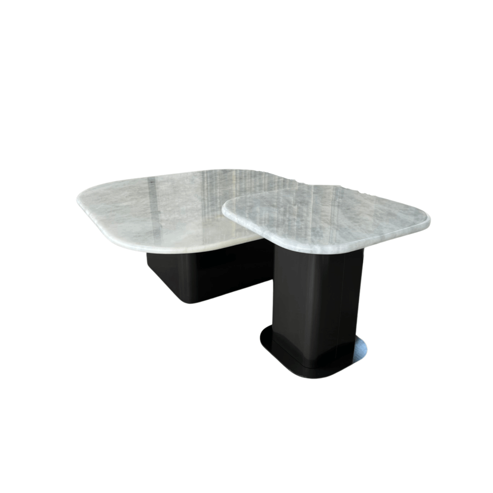 โต๊ะกลาง MJHOMEDESIGNS TB1422 L90XH32 CM + L45XH43 CM ดำ/เทา